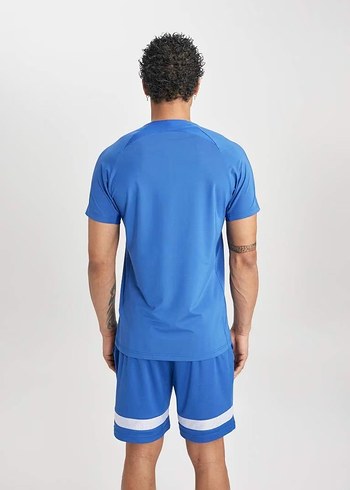 m Beden mavi Renk Erkek Tişört Fit Slim Fit Sporcu Tişörtü