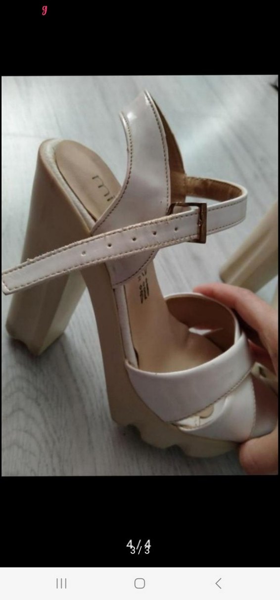 Beyaz Kadın Topuklu Sandalet - Görsel 3