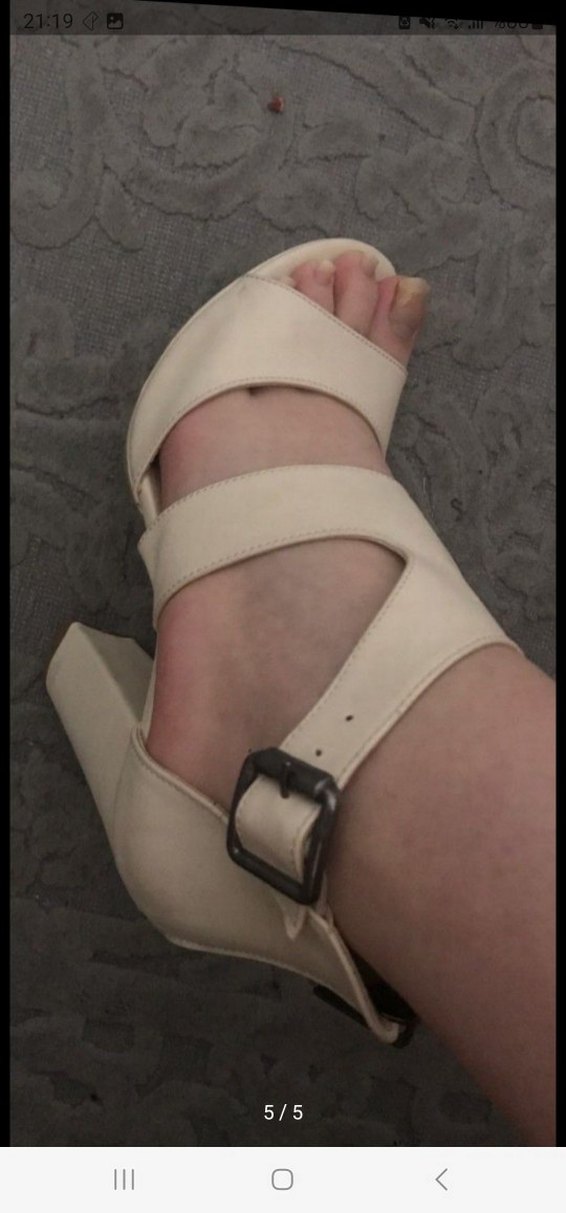 Bej Kadın Platform Topuklu Ayakkabı - Görsel 5