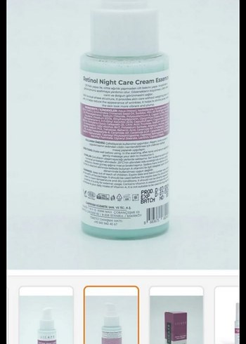 Diğer Licape Retinol Gece Kremi Esansı 50ml