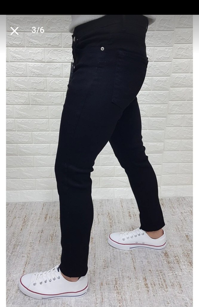 Siyah Skinny Fit Likralı Denim Erkek Pantolon - Görsel 3