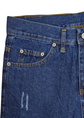 Datron Lacivert Yıpratmalı Erkek Denim Pantolon - Görsel 3