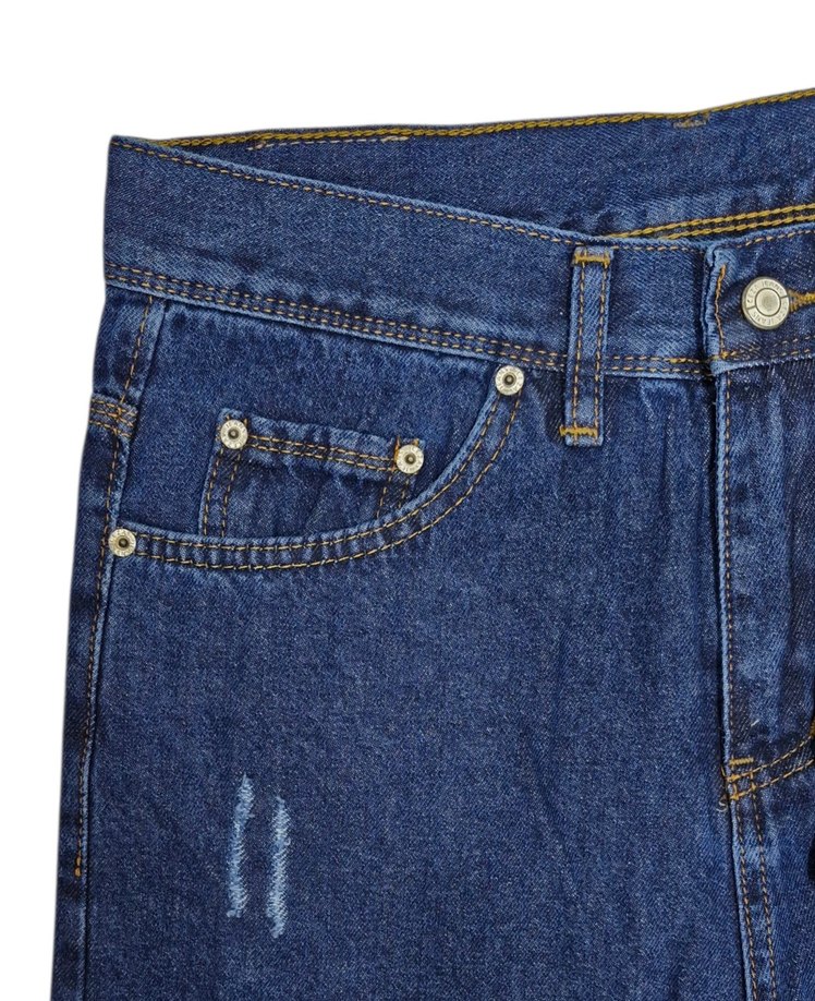 Datron Lacivert Yıpratmalı Erkek Denim Pantolon - Görsel 3