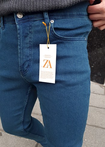 Erkek Koyu Mavi Skinny Fit Kot Pantolon - Görsel 3