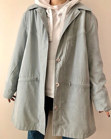 Vintage süet trenchcoat