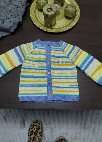 Kız Çocuk  Rnkli Örgü Hırka
Erkek çocuk Mavi Hırka  3/5 yaş A.F. - Görsel 3