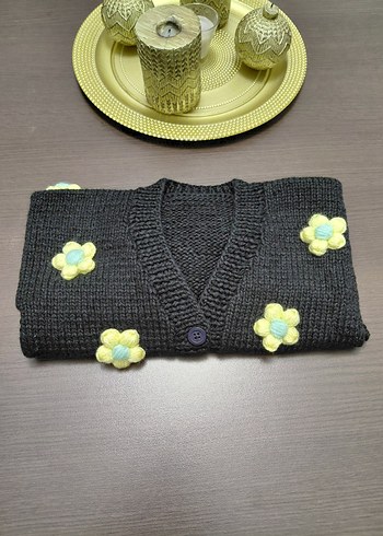 Papatya motifli Yeşil  Örgü Kız Hırka 
Adet fiyatı dır - Görsel 5