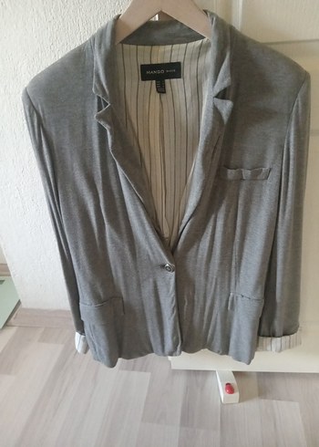 Mango Basics Kadın Gri Ceket - Görsel 3