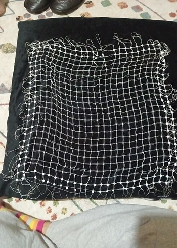 İnci İşlemeli Beyaz Örgü Saç Aksesuarı - Görsel 2