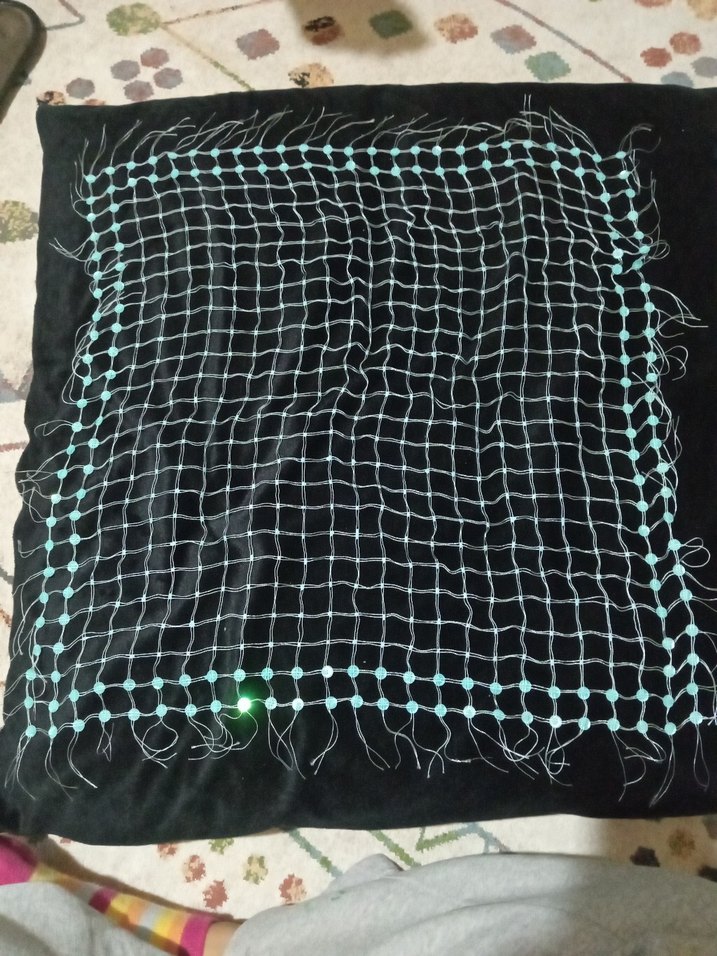 Boncuklu Turkuaz Örgü Saç Aksesuarı - Görsel 2