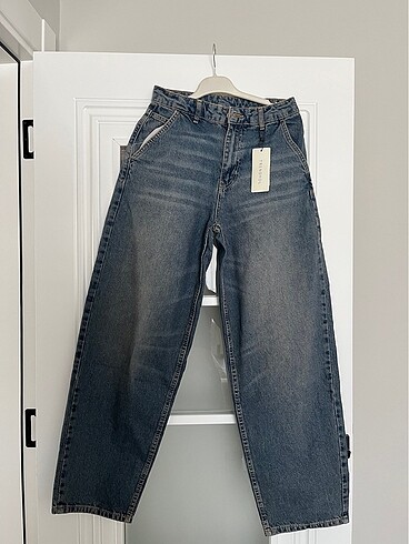 36 Beden Soluk efektli vintage jean