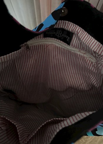 Renkli Baskılı Fermuarlı Kadın Omuz Çantası - Görsel 3