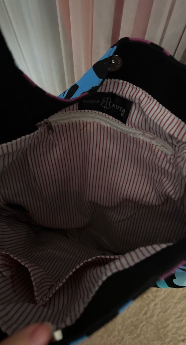 Renkli Baskılı Fermuarlı Kadın Omuz Çantası - Görsel 3