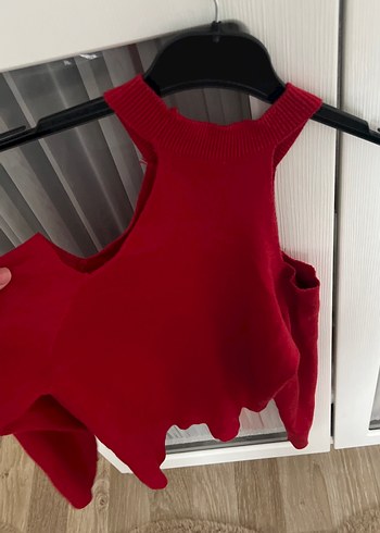 Kırmızı Yarım Balıkçı Yaka Kadın Kazak - Görsel 2