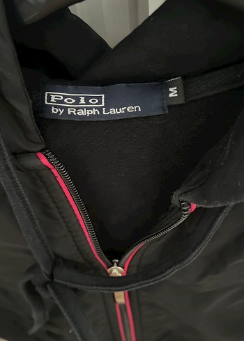 Fermuarlı Kapüşonlu Siyah Pembe Kadın Ceket - Görsel 2