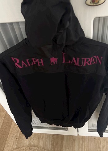 Fermuarlı Kapüşonlu Siyah Pembe Kadın Ceket - Görsel 3