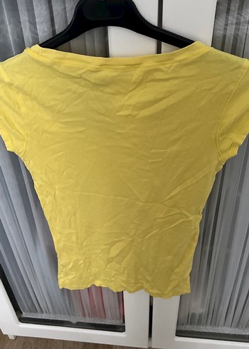 Sarı Kadın Kısa Kollu Tişört - Görsel 3