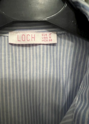 Düğmeli Çizgili Gri Kadın Midi Gömlek - Görsel 4