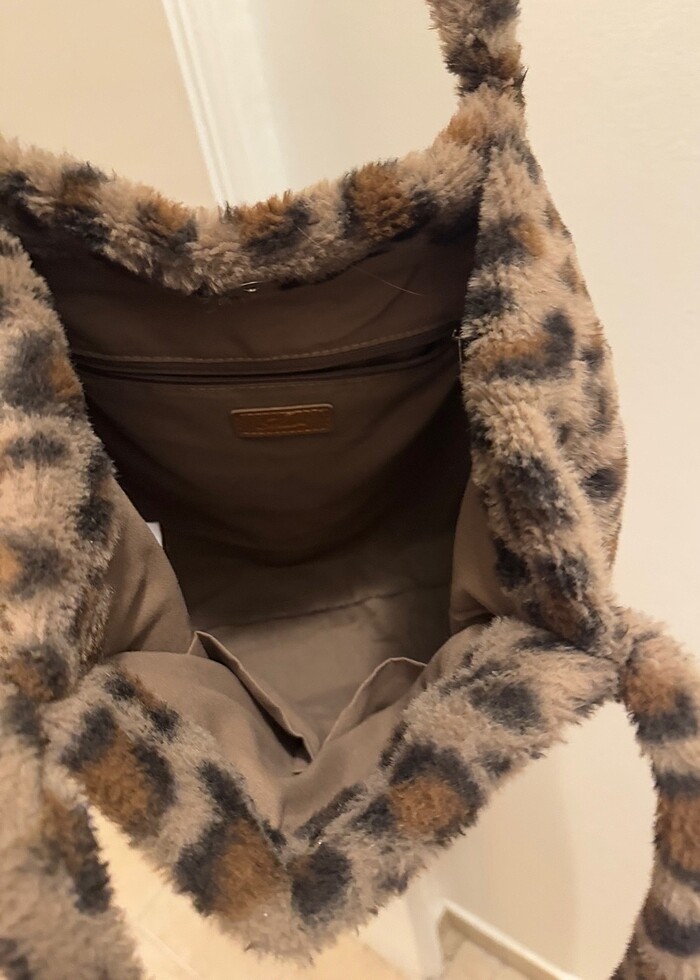 Mavi marka peluş çanta - Görsel 4