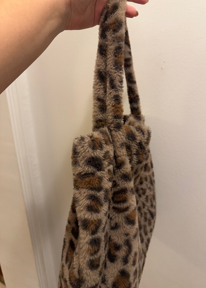 Mavi marka peluş çanta - Görsel 5