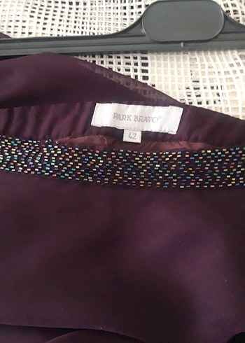 Mürdüm rengi etek - Görsel 2