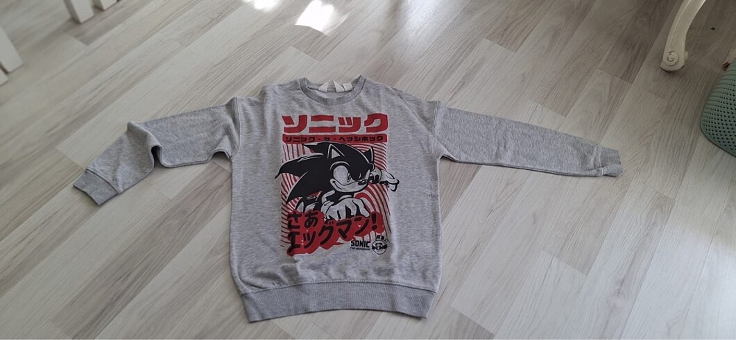 H&M marka sonic lisanslı sweatshirt