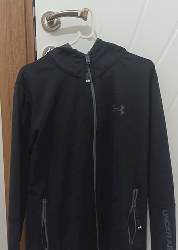 Siyah Kapüşonlu Fermuarlı Erkek ceket - Görsel 2