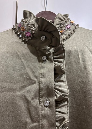 Nakışlı, Düğmeli, Uzun Kollu Kadın Takım - Görsel 3