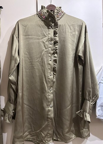 Nakışlı, Düğmeli, Uzun Kollu Kadın Takım - Görsel 4