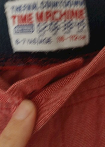 Düğmeli Kırmızı Pamuklu Erkek Şort - Görsel 2