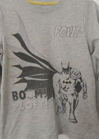 Erkek Çocuk Gri Uzun Kollu Baskılı Sweatshirt - Görsel 2