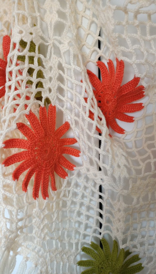 Renkli Örgü Bohem Kadın Şal - Görsel 2