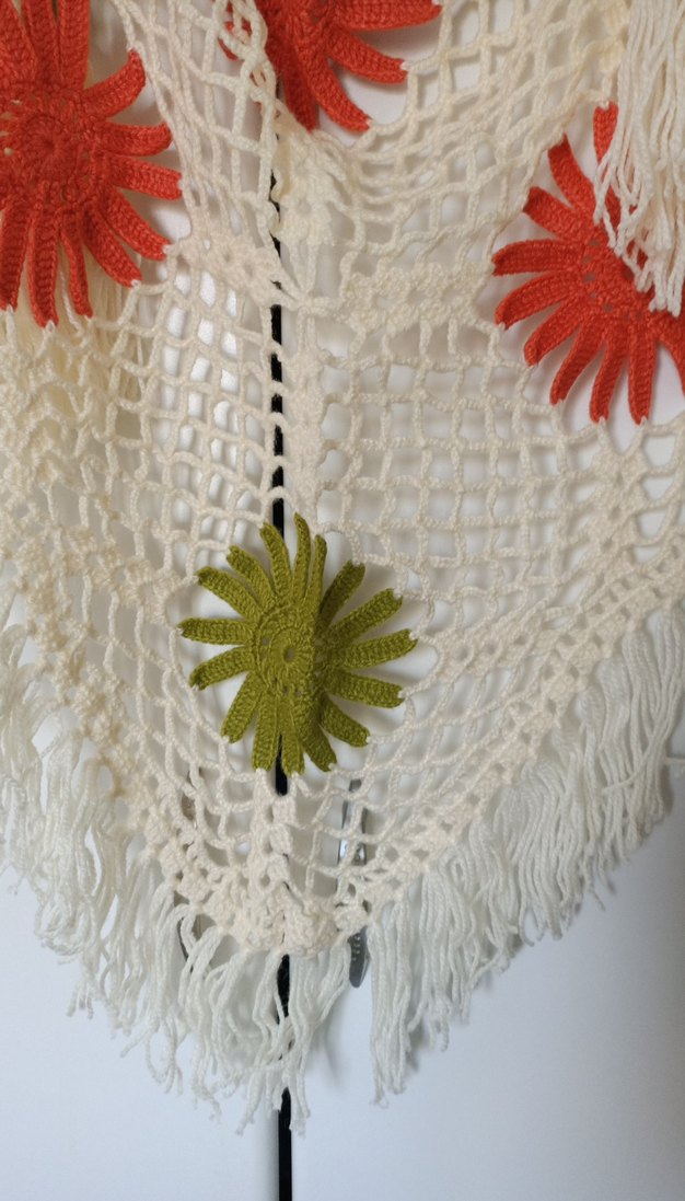 Renkli Örgü Bohem Kadın Şal - Görsel 3