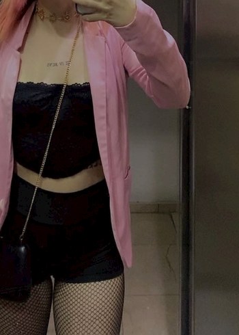 Bershka Pembe Blazer