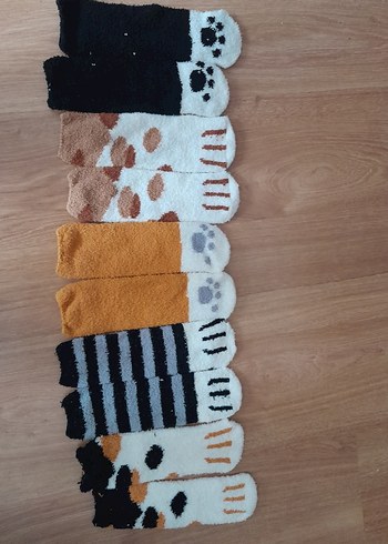 kedi Desenli Sıcacık Çoraplar
