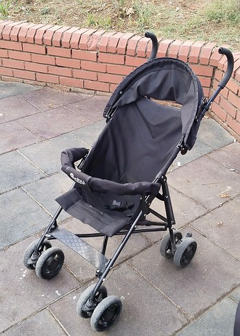 Siyah Bebek Arabası Gri Detaylı