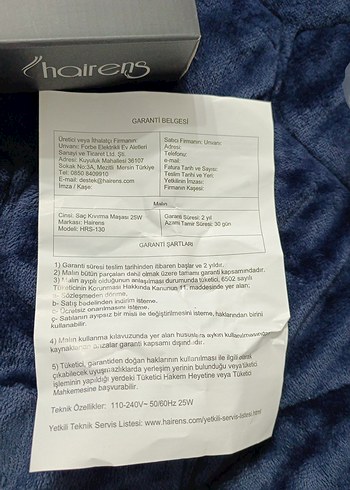 Hairens HRS-130 Gri Saç Kıvırma Maşası - Görsel 2