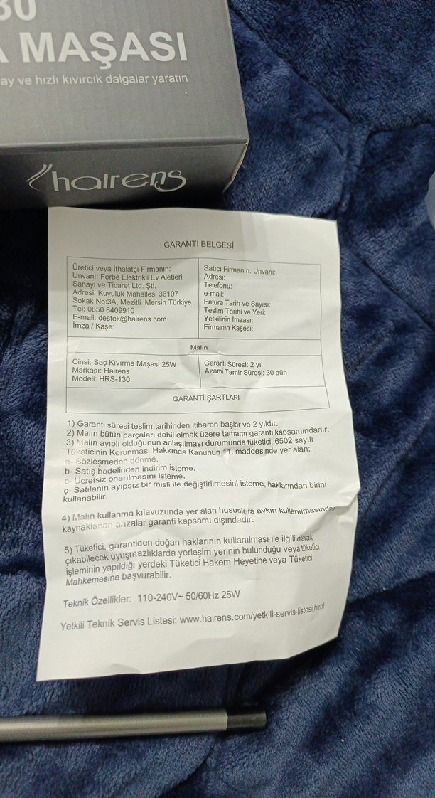 Hairens HRS-130 Gri Saç Kıvırma Maşası - Görsel 2