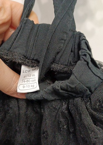 Kız Çocuk Siyah Gotik Nakışlı Askılı Elbise - Görsel 3