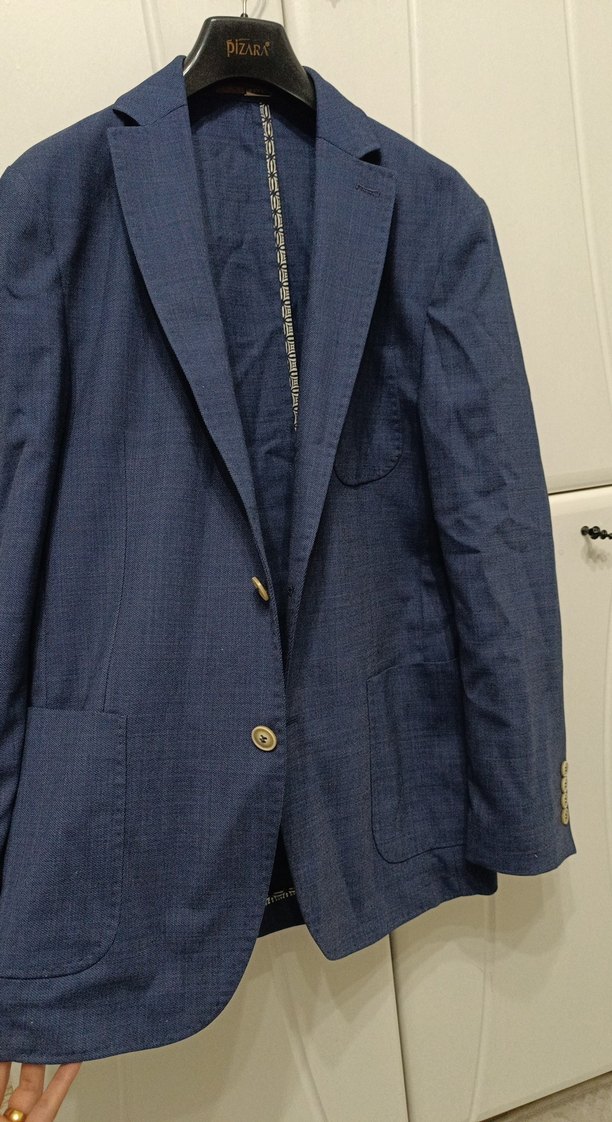 Erkek Lacivert Düğmeli Klasik Ceket - Görsel 2