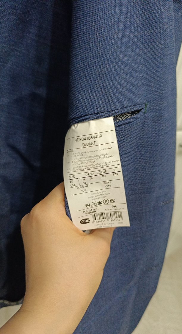 Erkek Lacivert Düğmeli Klasik Ceket - Görsel 3