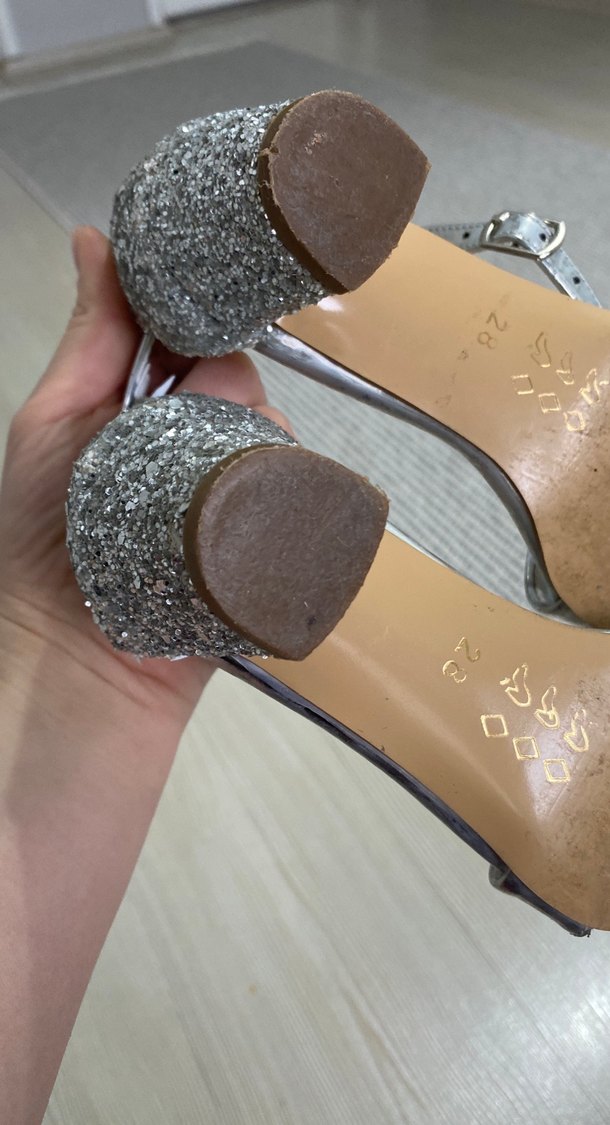 Gri Metal Tokalı İnce Topuklu cocuk Ayakkabı - Görsel 3