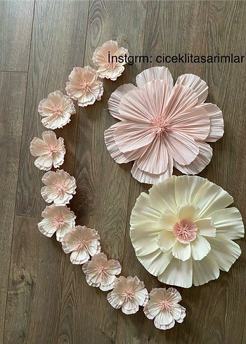 Bohem Tarzda El Yapımı Kağıt Çiçekler - Görsel 2