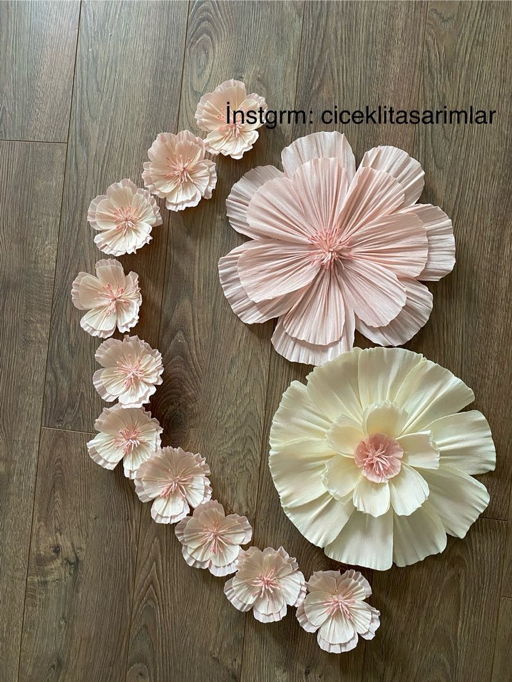 Bohem Tarzda El Yapımı Kağıt Çiçekler - Görsel 2