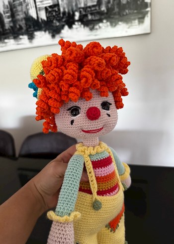 Beden Renk Amigurumi Palyaço Bebek