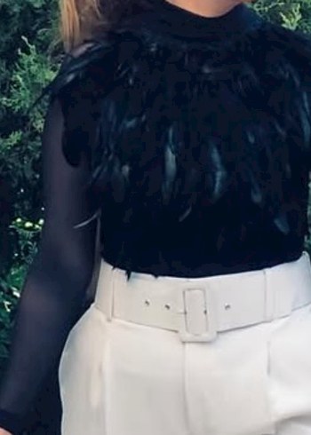 Zara Siyah Tüy Detaylı Bolero