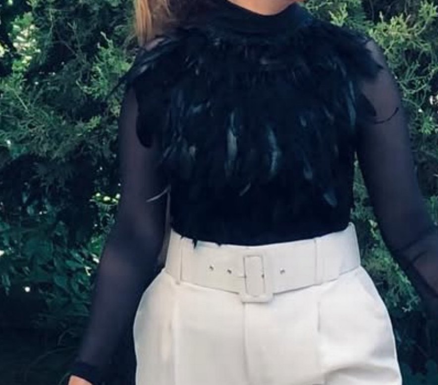 Siyah Tüy Detaylı Bolero - Görsel 2