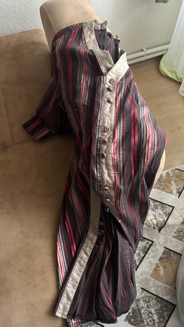 Uzun Bohem Kadın Gömlek Düğmeli - Görsel 4