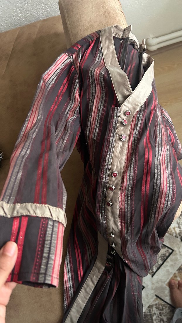 Uzun Bohem Kadın Gömlek Düğmeli - Görsel 2