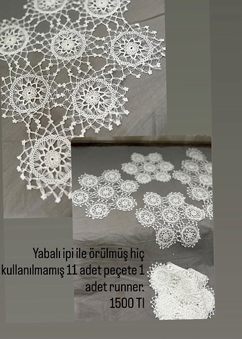 Bohem El İşi Dantel Masa Örtüsü - Görsel 3